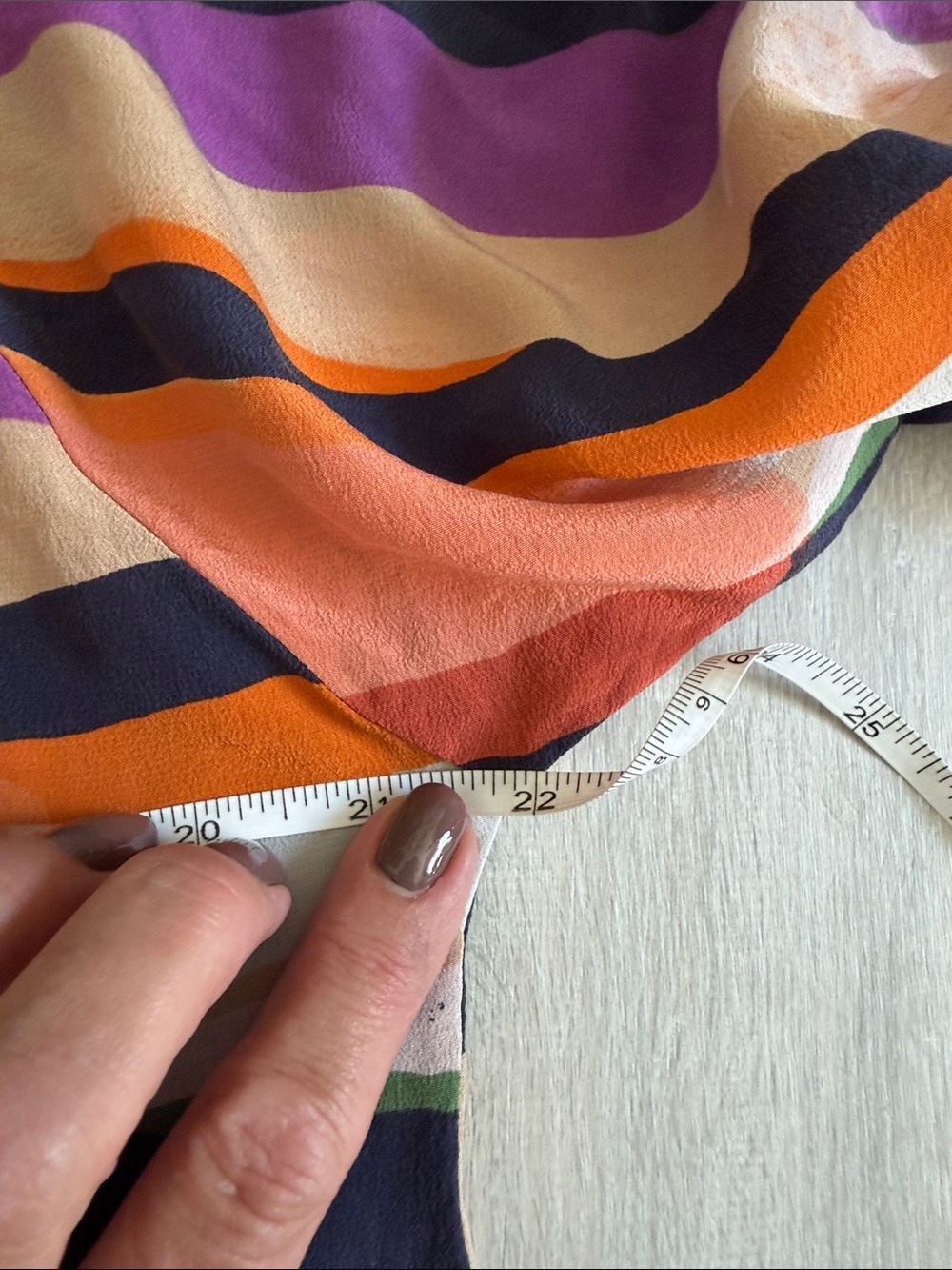 Maeve Multicolor Stripe Raglan Sleeve Top large - Picture 3 of 6